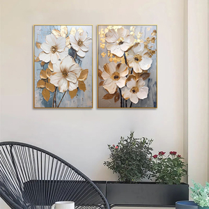 3D Gốc Kem Kết Cấu Trừu Tượng Hoa Tường Nghệ Thuật Tùy Chỉnh Sơn Dầu Vải Hoa Phòng Khách Trang Trí Nội Thất Bông Món Quà Hoàn Hảo Cô - Product Image 3