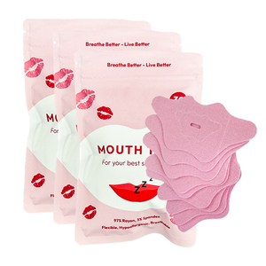Autocollants anti-ronflement pour adultes, patch améliorant la respiration nasale et buccale pendant le sommeil nocturne, ruban adhésif pour la bouche avec collagène et acide hyaluronique - Product Image 1
