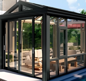 Véranda en aluminium personnalisée 4 saisons, double vitrage à rupture de pont thermique, pour maison, patio, villa - Product Image 3