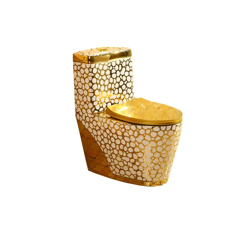 Best selling golden ceramic one-piece siphonic toilet s-trap toilet for USA market