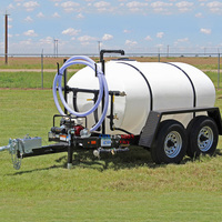 Remorque de transport d'eau express portable avec pompe, remorque-citerne à eau portable