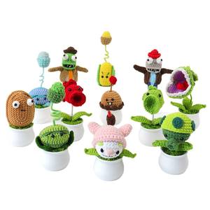 Macetas Creativas Hechas a Mano, Flores Artificiales Tejidas a Crochet, Flores de Lana, Adornos Terminados para Pequeños Regalos y Decoración del Hogar - Product Image 5