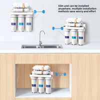 Purificateur d'eau domestique à consommation directe, débit de 200 L/H, ultrafiltration de cuisine, filtration à 6 étapes, en acier inoxydable
