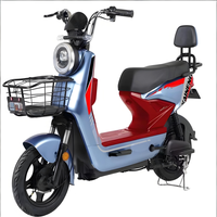 Sepeda Listrik Baja Karbon 500W 48V 3-Kecepatan Jarak Jauh 80km Baterai Asam Timbal untuk Dewasa