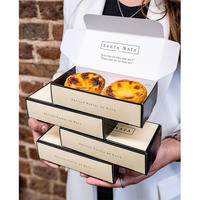 Boîte d'emballage personnalisée pour pâtisserie, boîte à Pastel de Nata, boîte à tartelettes aux œufs