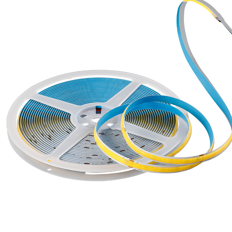 220V Double Row COB LED Strip 480 LEDs/m Drive-Free Flexible Linear Tape Dimmable CRI80 IP20 3000K-6500K for Indoor Ceiling