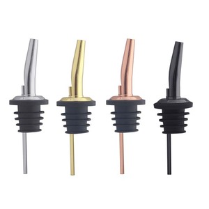 Verseur de vin en acier inoxydable avec bouchon de liège pour bar et garniture de cocktail - Product Image 1