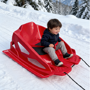 Luge à <span class=keywords><strong>neige</strong></span> directionnelle Spring-Shock avec châssis métallique et siège rembourré pour adultes et enfants, idéale pour la descente - Product Image 3