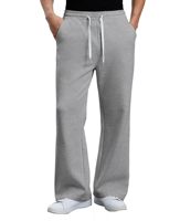 Pantalon de survêtement ample pour homme, coupe bootcut, jambe large évasée, taille élastique avec cordon de serrage, en coton, pour la détente, l'entraînement, la gym et la course à pied
