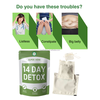 Thé détoxifiant pour le ventre plat Ekon Natural 14 jours pour adultes, pilules amincissantes rapides, emballage en boîte