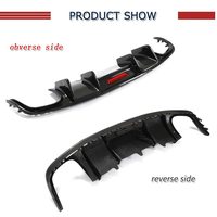 Diffuseur arrière en fibre de carbone pour Audi A4 S4 B8 2008 2009 2010 2011 2012, avec lumière