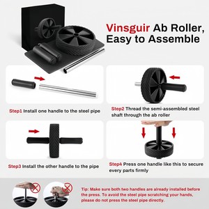Manufacturer Wholesale ABS <b>Plastic</b> Indoor Home Use Sports Multi-Functional Eco-friendly Abdominal <b>Wheel</b> Unisex Small Silent - Product Image 6