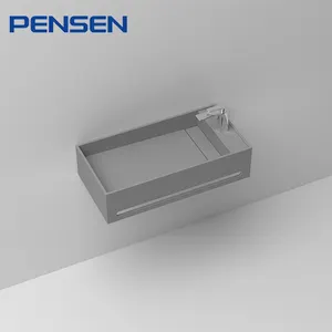 Wall Hung Basin Solid Surface Above Counter Sink Bathroom Using Cabinet Basin