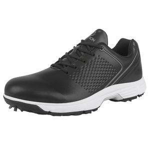 Chaussures de golf personnalisées en usine, offrant un amorti exceptionnel à long terme, antidérapantes, imperméables, en cuir, microfibre, maille et semelle extérieure en caoutchouc. - Product Image 1