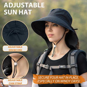 户外防紫外线水桶帽，适合女性快速干燥宽檐帽，带颈部皮瓣，用于徒步钓鱼骑自行车日常运动旅行 - Product Image 5