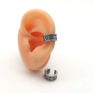 yunnique Tibetan Silver <b>Cuff</b> <b>Earrings</b> Screw Design For Men And Women Fashion Jewelry - Product Image 4