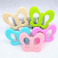 Livraison rapide nouveau-né produit de dentition papillon dentition pour sucette chaînes sans BPA bébé dentition