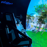Simulador de Vuelo de Realidad Virtual con Pantalla Esférica Interior 9D, 8 Asientos con Movimiento