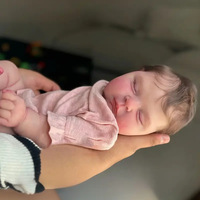 Poupée Reborn endormie aux yeux fermés, cheveux blonds, yeux bleus, pour accessoire de photographie de nouveau-né, cadeau de baby shower, décoration de chambre d'enfant