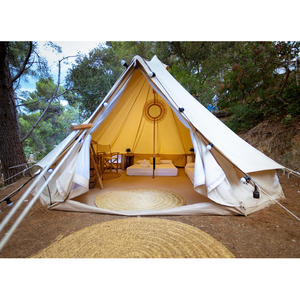 Vacances en famille camping hiver bell tentes camping hôtel tent3m 4m 5m 6m extérieur imperméable toile <span class=keywords><strong>de</strong></span> coton cloche tente à vendre - Product Image 1