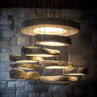 Lustre LED 3D imprimé artistique moderne, forme ovale E12, pour chambre à coucher, DIY, garantie 1 an, interrupteur, IP65, protection des yeux, Ra50