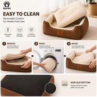 Lit pour chien et chat XXL moderne, doux, lavable, en coton, avec côtés surélevés, personnalisable, OEM, pour chiens de petite/moyenne/grande taille