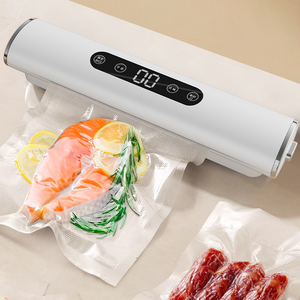 New <b>Small</b> Household Food Packaging Machine LCD Digital <b>Display</b> Vacuum Sealing Machine Big Suction Portable Kitchen Appliances - Product Image 1