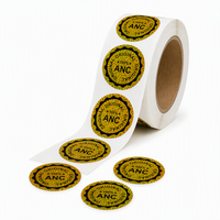 Étiquettes d'authenticité personnalisées originales - Rouleaux d'autocollants holographiques dorés rectangulaires imperméables anti-contrefaçon pour l'emballage de marques
