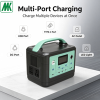 Station d'alimentation portable MK 600W, batterie au lithium 384WH avec certificat CE, RoHS pour la sauvegarde d'urgence à domicile, le streaming en direct, le camping