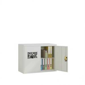 Light Gray Steel <b>Filing</b> Cabinet 35.4x15.7x27.6 Inches Lockable Office <b>Storage</b> Commercial Furniture Minimalist Design - Product Image 1