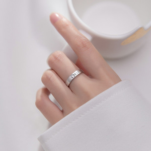 Bagues de bijoux de mariage personnalisées pour la Saint-Valentin Bagues en alliage avec chat animal Anneaux de couple à ouverture réglable Vente en gros - Product Image 3
