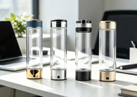 Botol Air Stainless Steel Bertenaga Baterai Dingin Hidrogen H2 Alkali Kaya, Portabel, Bersertifikasi CE, untuk Penggunaan Luar Ruangan & Rumah Tangga