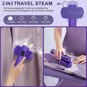 Défroisseur Vapeur Électrique Portable 1200W, Chauffe en 20s, Fer à Repasser et Défroisseur 2-en-1 Rotatif à 90°, Utilisation Domestique et Automobile - Product Image 5