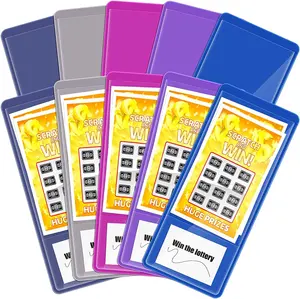 10 peças PVC Lotto Ticket Titulares 9x4 polegadas Loteria Titular Assorted Colored Plastic Ticket Holder para Bilhetes Home Office