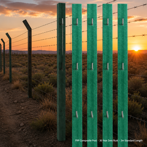 Poste <span class=keywords><strong>de</strong></span> Fibra <span class=keywords><strong>de</strong></span> Vidrio Resistente a los Rayos UV <span class=keywords><strong>para</strong></span> Cercas Eléctricas Agrícolas, Ecológico, Anticorrosión y <span class=keywords><strong>de</strong></span> Alta Resistencia, Fácil <span class=keywords><strong>de</strong></span> Instalar sin Excavaciones - Product Image 2