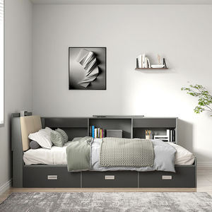 <strong>Modern</strong> <strong>Cama</strong> Bedroom Furniture Smart Leather Bed Multifunction Storage Single Bed With Drawer USB - Product Image 4