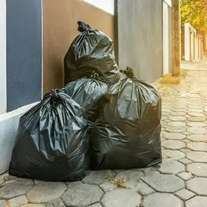 Boîte à ordures industrielle personnalisée 50l 100l haute résistance sac à ordures noir PE-HD PE-BD poubelle à usage intensif sacs à ordures en plastique doublure de poubelle