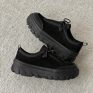 أحذية سكيت بورد رجالية سوداء ذات نعل سميك، موديل ربيعي جديد بمقدمة عريضة، أحذية رياضية عصرية متعددة الاستخدامات - Product Image 3