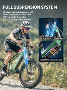 Bicicleta Eléctrica de Montaña con Llantas Gruesas de 26 Pulgadas, Batería de Litio y Cuadro de Aleación de Aluminio, para EE. UU., UE y Reino Unido - Product Image 4