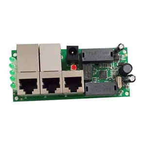 Interruptor de red fabricante Shenzhen OEM/ODM Placa de interruptor Ethernet de 5 puertos con interfaz RJ45 UTP RJ45 2 uds 90 grados 3 uds 180