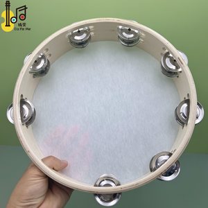 Pandereta de Doble Fila de 10 Pulgadas (25 cm), Instrumento Musical, Pandereta al por Mayor para Bodas, Iglesia, Tambor de Mano - Product Image 6