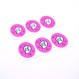 Custom Self Adhesive Thank You for Your Purchase Sticker in Roll Pink Round Mini Stickers <strong>Thanks</strong> - Product Image 5