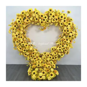 DKB Wedding Fresh And Bright Sunflower Heart-shaped Arch Flower