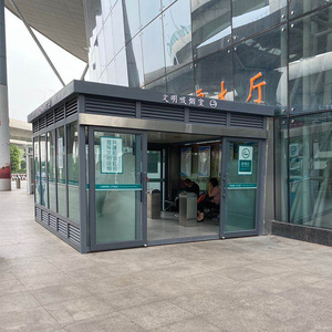 Refugio para Fumar al Aire Libre, Estructura de Aleación de Aluminio, Rectangular, Ventilado, Carcasa Rígida, Impermeable, para Uso Comercial en Estaciones - Product Image 1