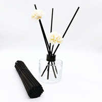 Bâtonnets diffuseurs en fibre noire 4mm*19cm, bâtonnets de parfum noirs
