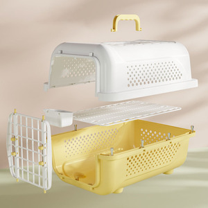 Jaula de Transporte para Mascotas de Plástico al por Mayor, Cómoda para Gatos y Perros, Recinto de Viaje para Exteriores, Fácil de Transportar, Suministros Sostenibles - Product Image 2