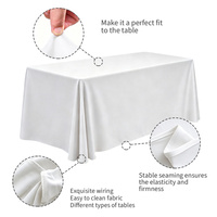 Bannière de table rectangulaire personnalisée avec design de nappe publicitaire, en fibre de polyester multi-usage