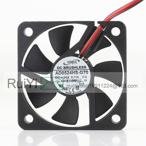 ADDA 5V 12V 48V DC 24V 0.11A AC EC 5010 50X50X10MM 5CM Inversor de 2 hilos Iluminación de escenario Control numérico Ventilador de refrigeración de la AD0524HS-G70 - Product Image 2