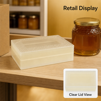 Caja de Plástico Transparente para Miel, Equipo de Apicultura, Envase para Panal de Miel, Contenedor para Miel en Casete