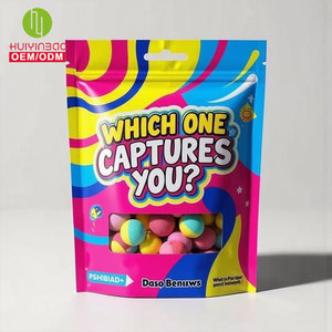 Tùy chỉnh in Snack và kẹo Bao bì với dây kéo đầu đứng lên túi làm bằng nhựa polyester phim Túi - Product Image 1